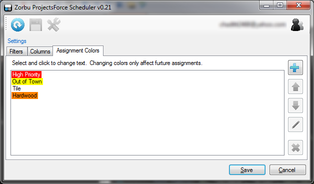 Assign Colors Dialog